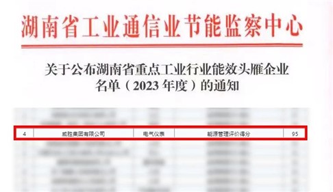 喜讯|E世博官网集团上榜湖南省能效“头雁”企业名单